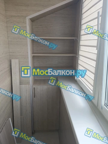 Шкаф на балкон купить в Подольске на заказ недорого от МосБалкон
