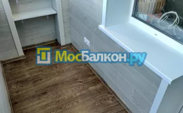 Отделка балкона и лоджии пластиковыми ПВХ панелями в Подольске от компании МосБалкон