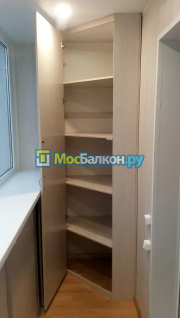 Шкаф на балкон купить в Подольске на заказ недорого от МосБалкон
