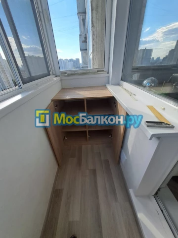 Шкаф на балкон купить в Подольске на заказ недорого от МосБалкон