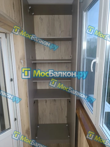 Шкаф на балкон купить в Подольске на заказ недорого от МосБалкон