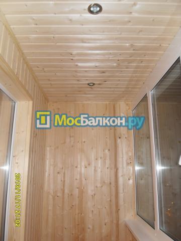Отделка балконов деревянной вагонкой класса 