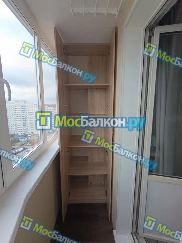 Шкаф на балкон купить в Подольске на заказ недорого от МосБалкон
