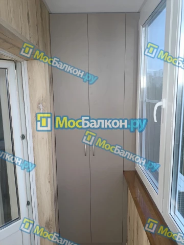 Шкаф на балкон купить в Подольске на заказ недорого от МосБалкон