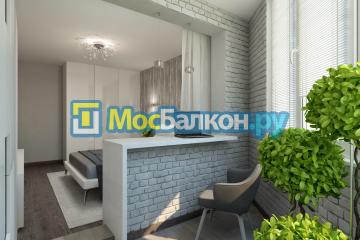 Ремонт лоджии, присоединённой к комнате