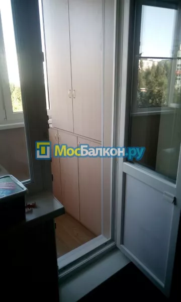 Шкаф на балкон купить в Подольске на заказ недорого от МосБалкон