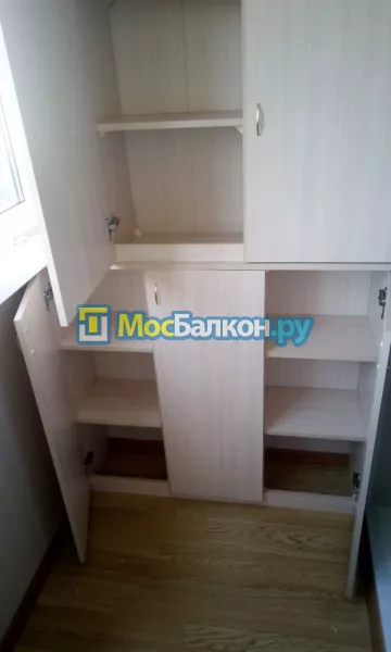 Шкаф на балкон купить в Подольске на заказ недорого от МосБалкон