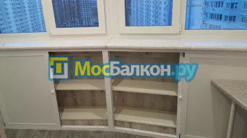 Шкаф на балкон купить в Подольске на заказ недорого от МосБалкон